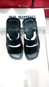 SANDAL PRIA FULL KULIT SAPI 100% SAMPAI ALAS KAKI KODE BTRY03 HITAM ( PREMIUM QUALITY )