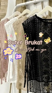 Vest Burkat Tulle Talli Samping // Lace Outher Rompi Wanita Yang Lagi Viral