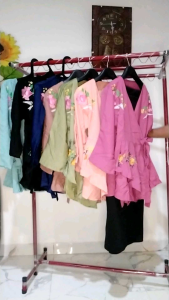 Fashion Wanita Setelan Rok Dan Blouse Bordir Ikat Alika