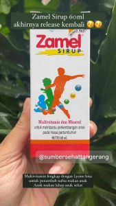 Zamel Sirup 60ml Multivitamin Kesehatan Anak New Formula