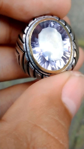 cincin batu amethys natural amethyst fancy cutting batu kecubung custom cut
