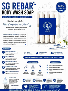Rebar Body Wash Soap 135g Boneship Type Set 8 pcs - Pink and White Bars - Bath & Body Bar Soap