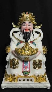 [ Cao 25 cm ]   THẦN TIỀN PHÚ QUÝ MÀU TRẮNG CHẤT LIỆU  BỘT ĐÁ