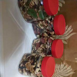 CareBoxes Deluxe Trail Mix (with Kiwi Strawberry Goji Apricots or Blueberry) Deluxe Mixed Nuts (250g /1kg pouch 300G Jar)
