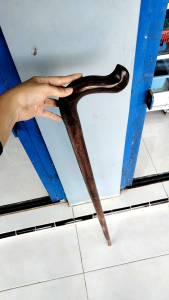 Tongkat Jalan Kayu Galih Asem Motif Payung Premium D23
