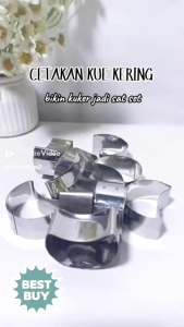 Cetakan kue kering / Nastar /Putri Salju motif bulan sabit 1 set isi 12pcs