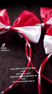 Bando Agustusan merah putih anak dan dewasa untuk karnaval Bando kemerdekaan 17 Agustus