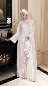 [ SẴN HÀNG ] BĂNG ĐÔ CÀI TÓC VOAN DÀI ĐÍNH HOA PHỐI ÁO DÀI MẶC ĐI TIỆC  CƯỚI HỎI  CHỤP ẢNH