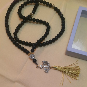 TASBIH BATU BLACK ONYX  99 BUTIR / LAFAZD / FREE BOX