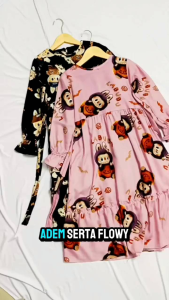 Gamis Anak Usia 4-13 Tahun Rayon Premium Gamis labubu Baju Anak Perempuan