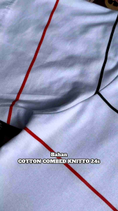 Kaos Distro Inocent WhiteStripe Katun Combed 24s