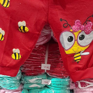 celana joger anak perempuan motif lucu sablon timbul umur 2-9 tahun