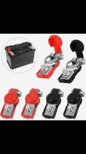 Sepasang Car Battery Terminal Copper Battery Clamp Terminal Kepala Bateri Kereta Tembaga Car Battery Head Terminal Clamp