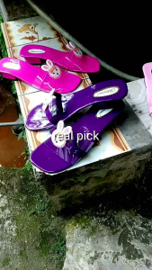 sandal anak 3CM wanita real pick model hak tahu 3CM AC lak model kelinci  perempuan uk 28 nyampe 40