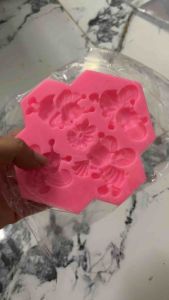 Khuôn silicon 4 Con Ong Ngộ Nghĩnh (vỉ 4 hình) làm bánh rau câu 4D nhấn xôi socola nến hanmade