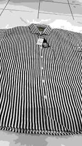 Kemeja Stripe Pria Dewasa Lengan Panjang Standar Super Jumbo Big Size S M L XL XXL XXXL 4XL 5XL 6XL