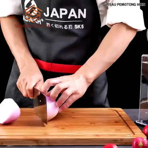 Sharp Thick Japanese 304 Stainless Steel Bonne Cutting Knife Kitchen Meat Cutting Knife Pisau Tajam Potong Tulang Daging