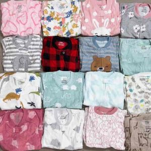 Túi ngủ cho bé trai/gái tay dài nỉ bông ấm áp mùa đông 0-12M