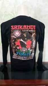 KAOS DISTRO oblong WANITA PSHT SRIKANDI full bordir lengan panjang/kaos distro wanita
