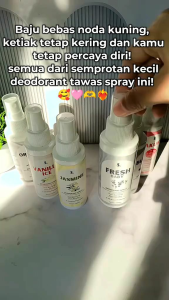 (1-20 botol) deodorant semprot penghilang bau badan & pemutih ketiaktawas cair deodorant spray 60ml non alkohol