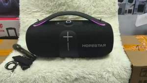 SY HOPESTAR ลำโพงบลูทูธ A86 450W พร้อมไมค์ลอย1อัน ปรับเสียงไมค์ได้ ปรับเบสได้โหมด ของแท้100%