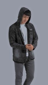 Kemeja Hoodie Sandwash Semi Denim Pria Terlaris Keren Fit Panjang