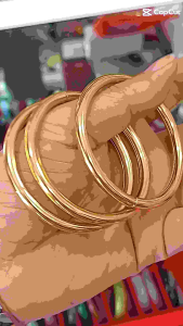 Lắc tay nữ trơn tròn xi mạ vàng cao cấp mang lại May Mắn Tài Lộc cho nữ