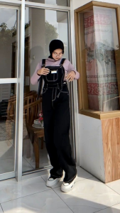 PROMO OVERALL JUMPSUIT JEANS WANITA/JUMPSUIT WANITA DEWASA TERBARU/CELANA KODOK KAKI LEBAR STYLE KOREAN MASAKINI