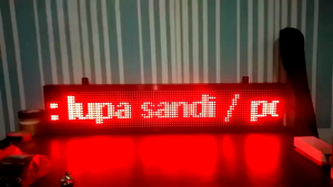 Frame Running Text 3 Panel P10 outdoor indoor 16x96cm lengkap