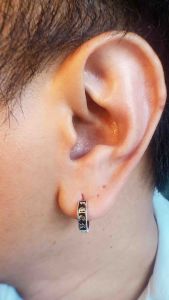 Chrome Hearts เครื่องประดับเงิน 925 Sterling Silver SE-01 Hoop Earring CED023