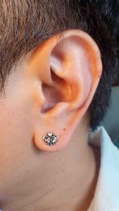 string(75)="Chrome Hearts Sterling Silver 925 เครื่องประดับเงินแท้ ต่างหู Cross CH Stud Earring Code:CED010