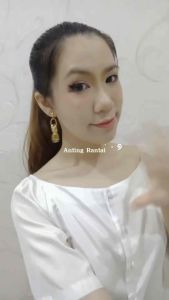 Frederica Double Chain Earrings Anting Rantai Alumunium Tusuk Stud Earrings