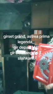 GN5 Gear Set Grand Astrea Prima Legenda Gir Depan Belakang Plus Rantai