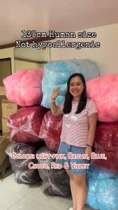 COD Human size life siZe teddy bear 130cm 4.5ft With FREEBIES
