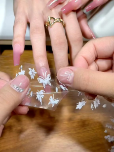 Set foil hoa bứm trắng 10 cuộn dán móng tay nail cuộn dài nhiều mẫu
