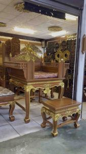 ธรรมาสน์ ไม้สัก แท่นเทศนา ขนาดใหญ่ ทรงสูง พร้อมเก้าอี้ กว้าง 110 x ลึก 90 x สูง 140 cm. ไม้สักทองทุกชิ้นส่วน (พร้อมเบาะ) ที่นั่งพระ