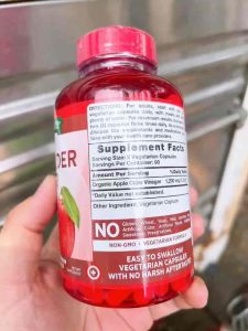 ( Date 03/2028 ) Viên Uống Giấm Táo Nature’s Truth Apple Cider Vinegar 180 Viên Của Mỹ