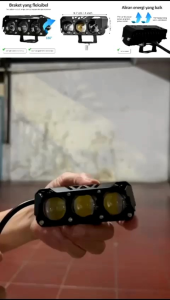 lampu tembak laser sql 3 mata mini jauh dekat waterproff