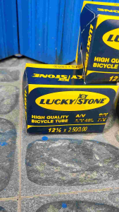 Ban Dalam Sepeda Ukuran 12 x 2.50 / 3.0 Lucky Stone Pentil Motor Anak Fat Bike Jumbo Besar Push Bike | High Quality