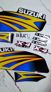 SUZUKI X4 BLACK STICKER DECALS