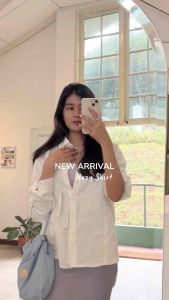 Benang Baju - Hazy Shirt (Atasan Kemeja Wanita Basic Casual Daily)