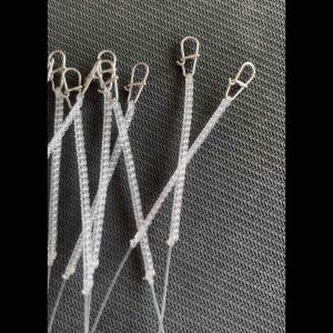 สายช็อคลีดถัก สายหน้าถักป้องกันฟันปลา สายหน้าถัก สายยาว 130 ซม