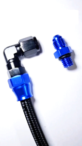 สายน้ำมัน เลี้ยงแกนเทอร์โบ สายพร้อมเข้าหัว 80 ซม.สายถักอย่างดี พร้อมอแด็ปเตอร์เกลียว