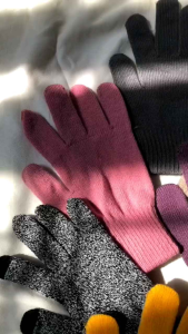 Fatimahoutfithijab Sarung Tangan Motor Wanita Bahan Rajut Lebih Tebal Adem & Nyaman Digunakan