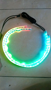 Sepasang Led Alis Truk Mobil 60cm Remote Banyak Warna 12v 24v