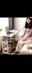Bedside retractable desk床边桌可移动升降电脑桌简易学生书桌卧室宿舍家用学习简约小桌子