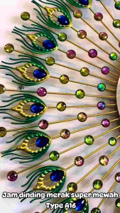 Jam Minimalis Polorio Type A16 - UK 70CM x 70CM - Bahan Metalglass