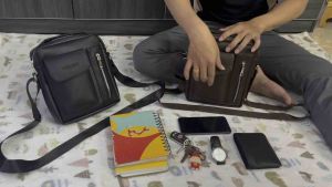 Túi đeo chéo nam thời trang Túi da PU đựng Ipad điện thoại ví đồ cá nhân size 24x20x6cm IPAA1