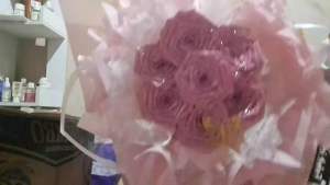 Buket Pita satin gliter / mawar satin /mawar satin gliter