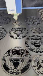 เหล็กฉลุลาย รูปปลา ความหนา 1.2mm   ฉลุลายปลาคราฟ ปลามงคล ตกแต่งบ้าน ตกแต่งประตู เหล็กดัด หน้าต่างเหล็กดัด สวยงาม